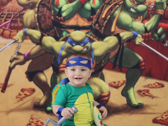Acompanhamento meninos de Tartarugas Ninja  