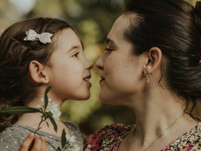 Família de Clara e Carina - mãe e filha