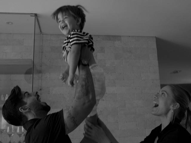 Família de Fer e Lucas - chá revelação intimista