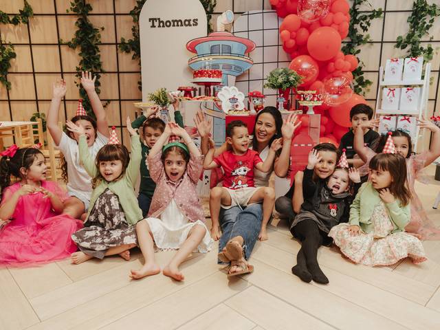 Família de aniversário do Thomas - 4 anos