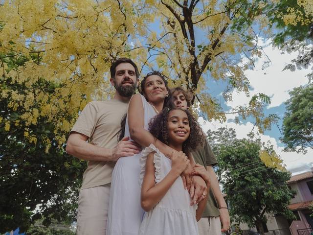 Família de sessão de Natal - família da Amanda