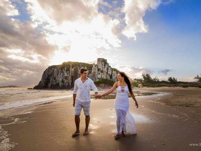 Ensaio Pré-Casamento de Pré Wedding na Praia da Guarita | Aline e Arthur 