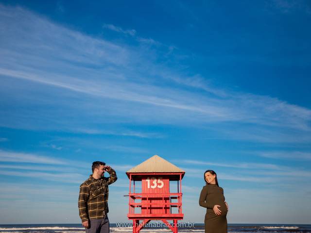 Gestante de Ensaio gestante na Praia de Imbé - RS