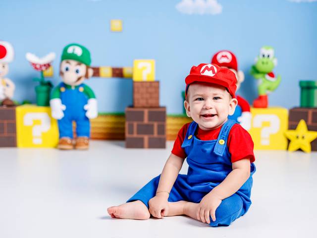 Bebês e Infantil de Daniel 10 meses - Super Mário