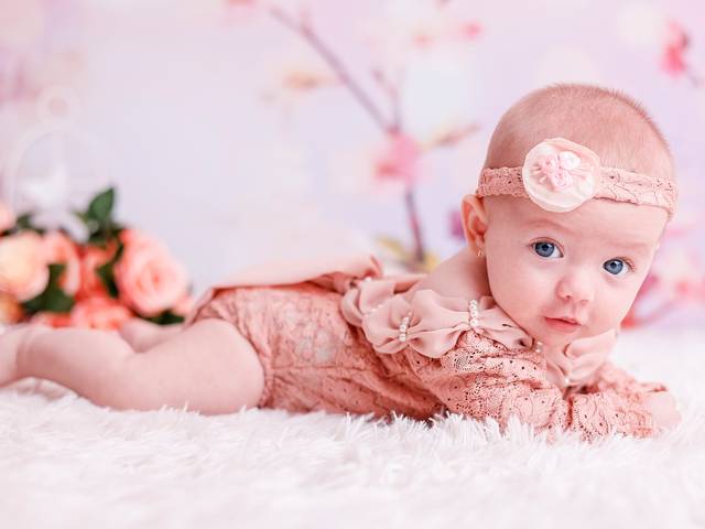 Bebês e Infantil de Diana 4 meses - Flores de Cerejeira