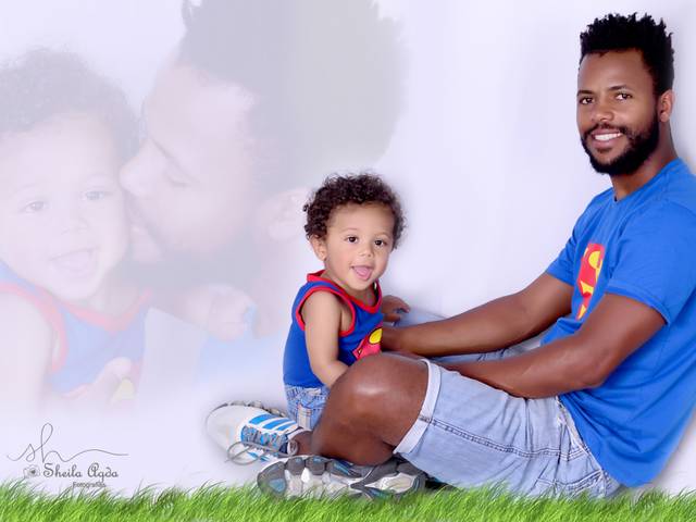 Mini Ensaio dia dos Pais de Kauã e Papai Robinho