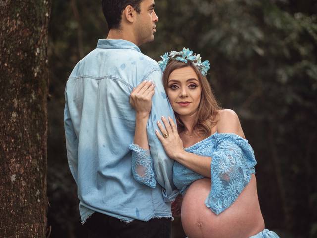 Gestante de Aline + Igor = João e Sara