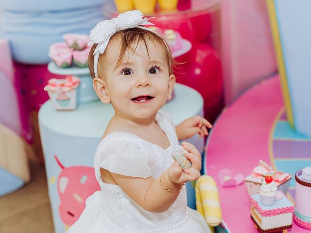 Kids de Batizado e Aniversário de 1 ano de Laurinha