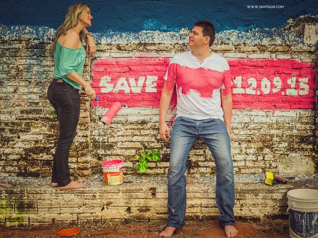 Casais de Save The Date Ilka e Rodrigo