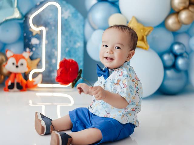 Smash the Cake de 1 aninho do Theo