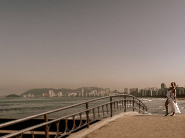 Gestante de Ensaio Gestante Praia de Santos