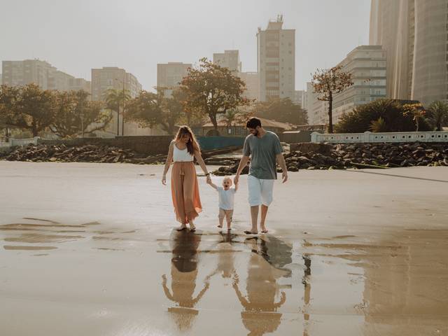 Família de Ensaio Família Praia em Santos
