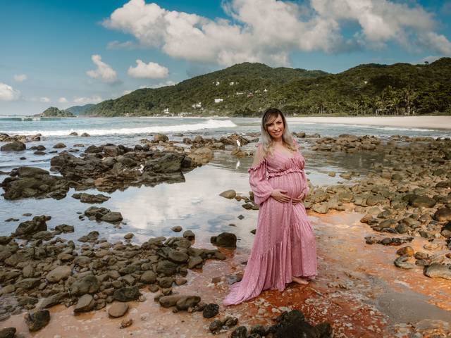 Gestante de Ensaio Gestante Praia