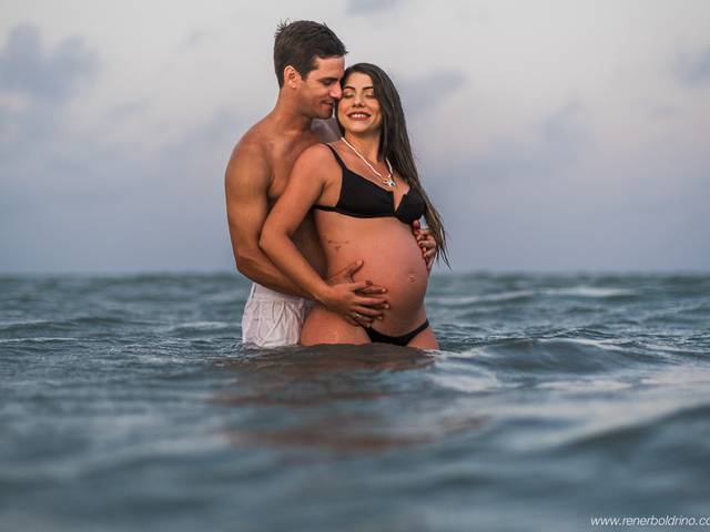 Gestante de Alyson e Bárbara