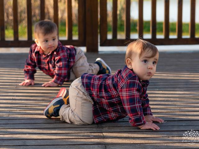 Ensaio Infantil/Família de Joaquim e Vicente 1 ano