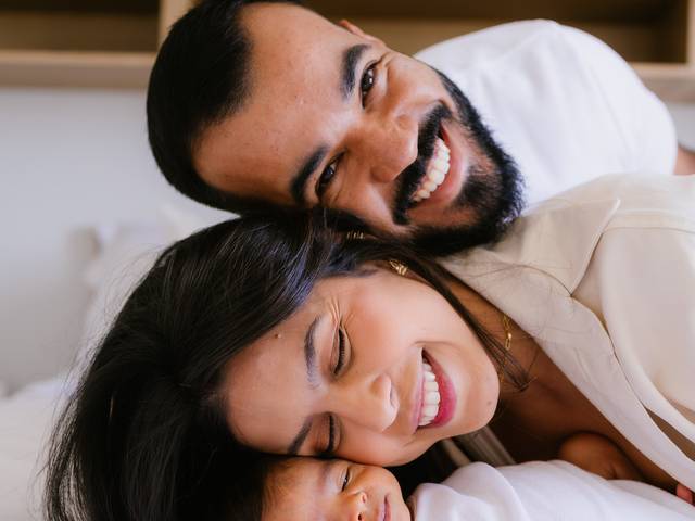 Família de Primeiro mês do João