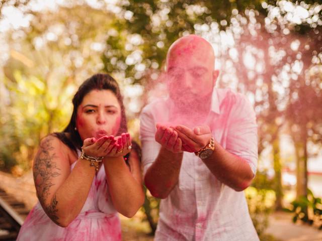 Revelação Sexo do Bebê de Revelação de Sexo - Pamella & Well