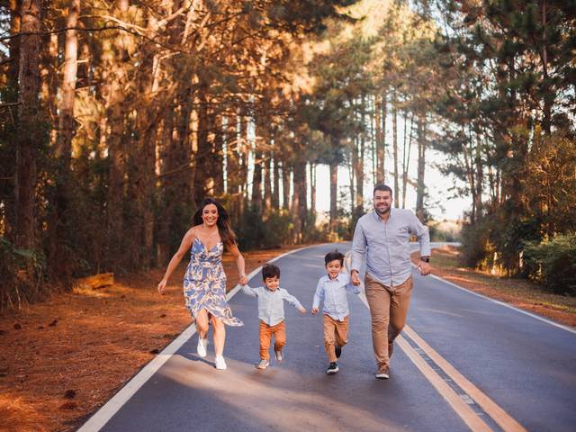 Família de Leo e Dani nas Lavandas