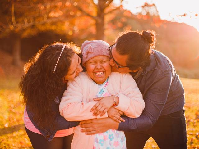 Família de Flavinha no outono