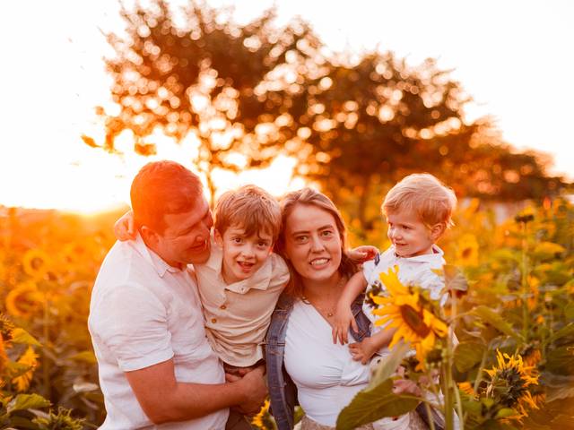 Família de Holambra com Leo & Beni