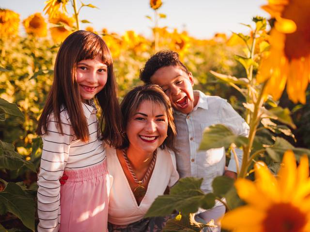 Família de Dani, Manu e Mateus no Girassol