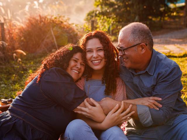 Família de Angela, Isaac e Alice - um tempo em família