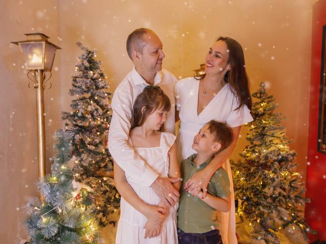 Família de Natal Duda e João