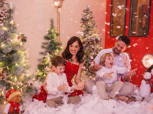 Família de Natal João Pedro e Mateus