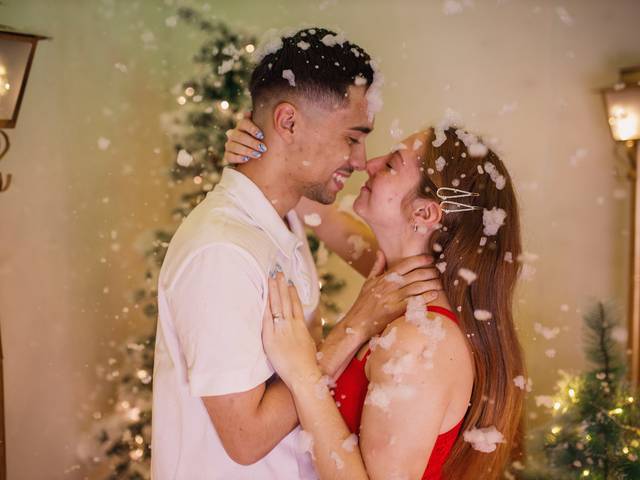 Casal de Natal Alice e Gabriel