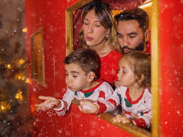 Família de Natal Theo e Eva