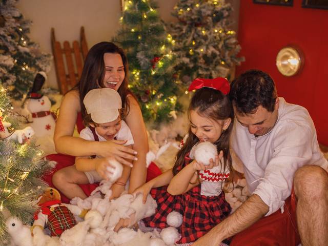 Família de Natal Lais e Gabriel