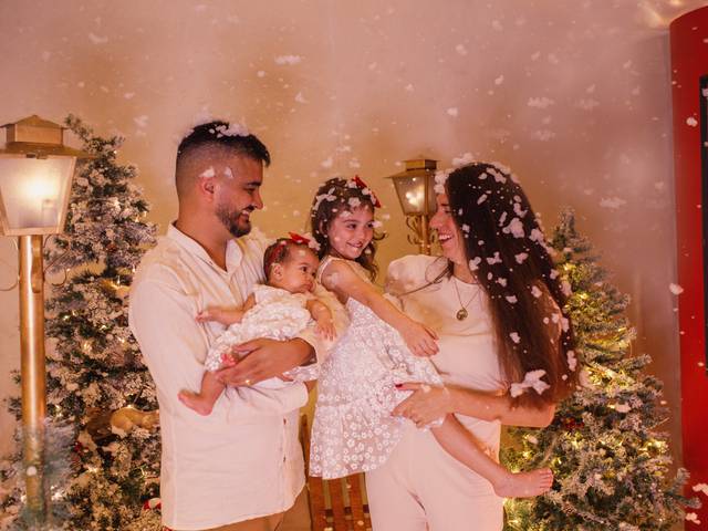 Família de Natal Isabela e Antonela