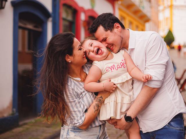 Família de Lívia na Praia 