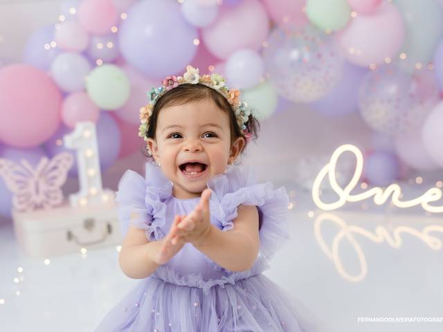 Smash the Cake de Ensaio de 1 Ano em São Paulo | Olivia | Fotógrafo Infantil Zona Sul