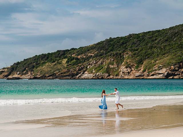 Pré-wedding de Ensaio fotográfico em Arraial do Cabo - RJ - Pre wedding Karine e João