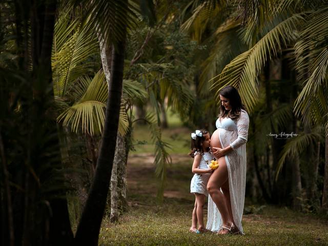 Gestante de Micheli, Michel e Lara | Doce espera pela Lia