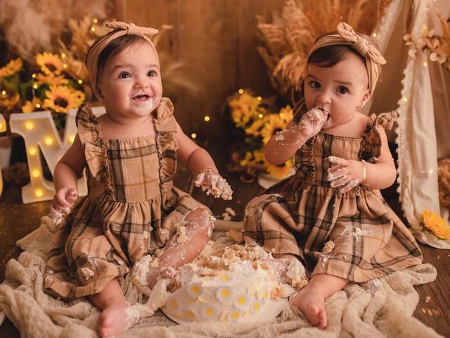 Cake Smash de Laura e Luísa - Cake Smash