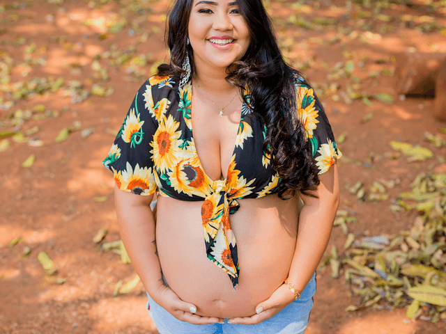 Gestante de à espera do Benjamin