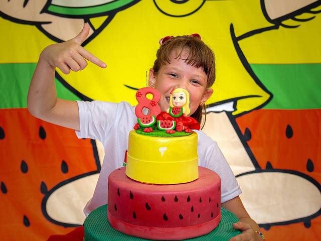 aniversários de Heloa 8 anos