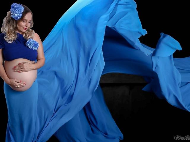 Gestante de Priscila e família