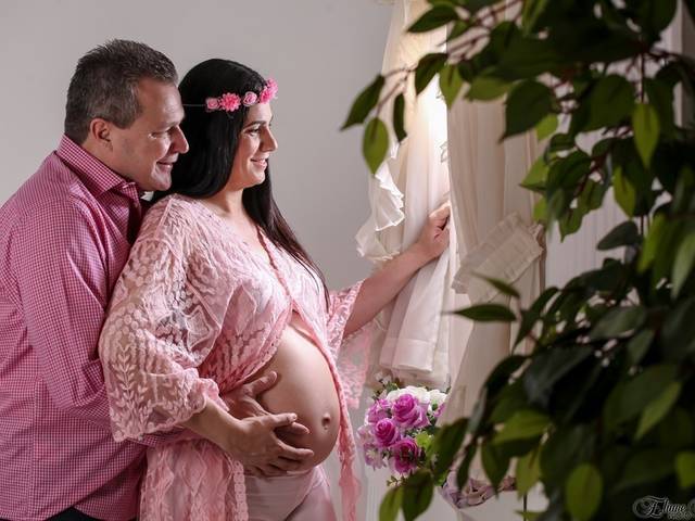 Gestante de Eliana e Adriano à espera de Maria Rita