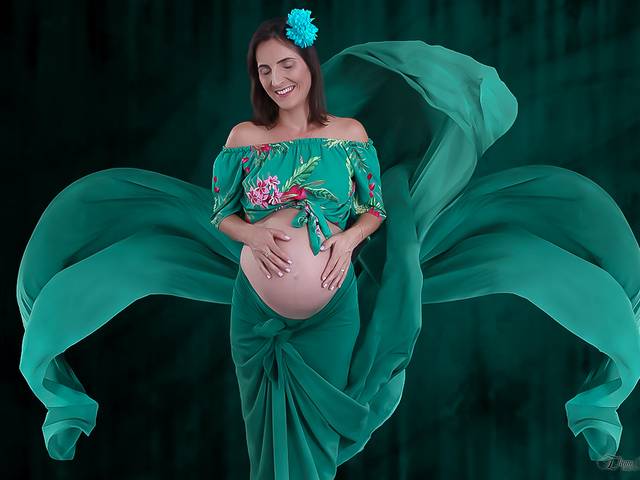 Gestante de Rafaela à espera da Lívia.