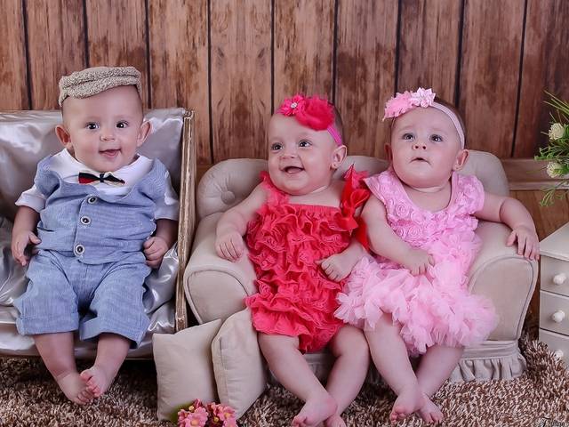 Acompanhamento de Pedro, Isabela e Vitória - Trigemeos