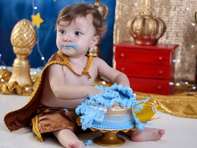 Smash the cake de Yan 12 meses - Realeza