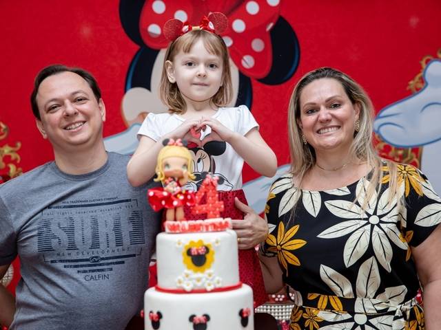 Festas Medieval de Valentina 4 anos - Minnie Vermelha