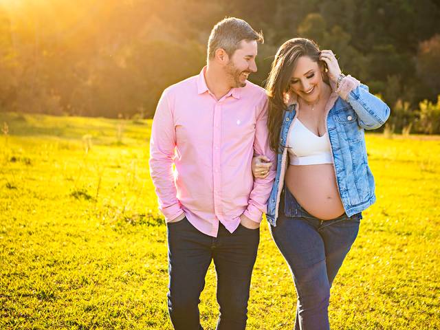 Gestante de Carine e Fábio - Esperando Laura