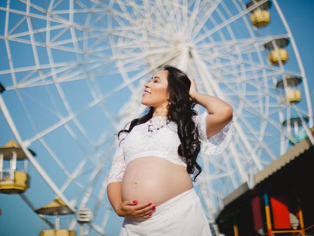 Gestante de Regiane, Fabrício e Alice