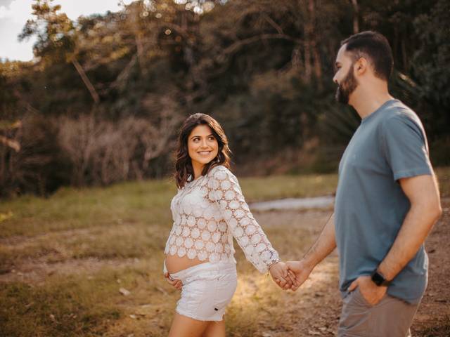 Gestante de à espera de César...