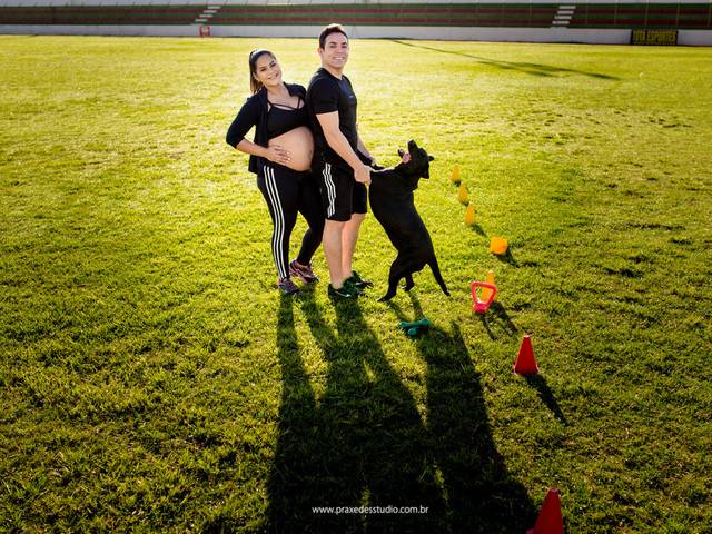 Gestantes de Lidiane e Daniel grávidos de Júlia