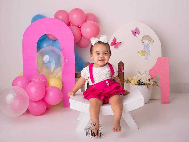 Ensaio de Aniversário de Lavínia comemorando seu primeiro aninho